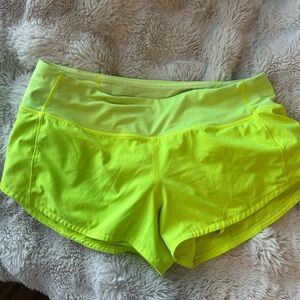 Lululemon Athletica Lime Green Athletic Shorts